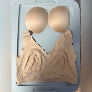 Soma Enbliss Luxe Plunge Bralette in Warm Amber size XL.